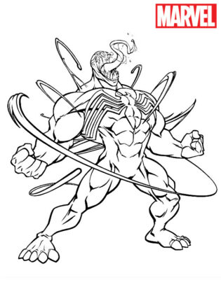 venom para colorir