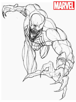 venom para colorir
