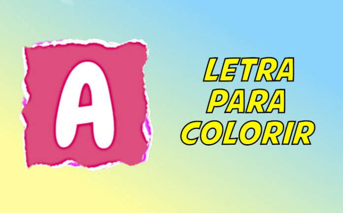 letra a para colorir