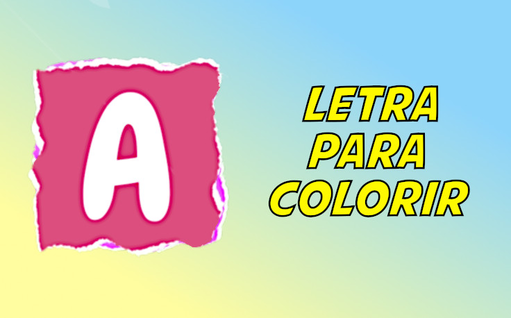 letra a para colorir