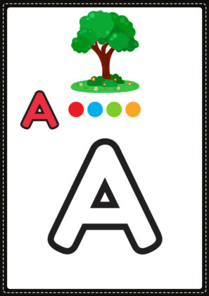 letra a para colorir