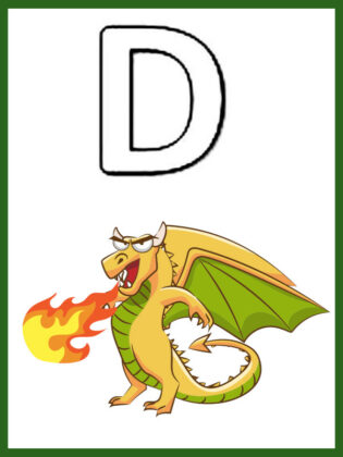 letra d para colorir