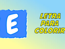 letra e para colorir