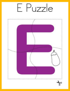 letra e para colorir