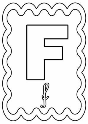 letra f para colorir