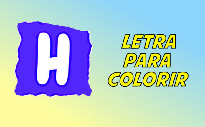 letra h para colorir
