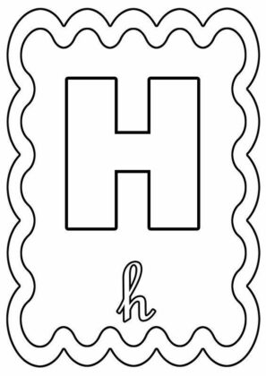 letra h para colorir