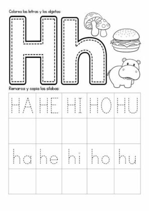 letra h para colorir