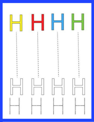 letra h para colorir