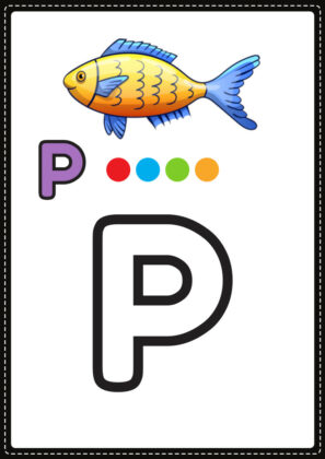 letra p para colorir