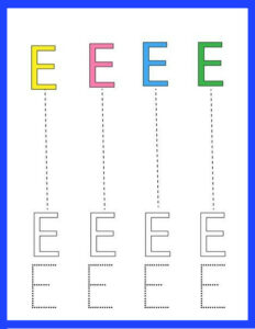 letras e para colorir