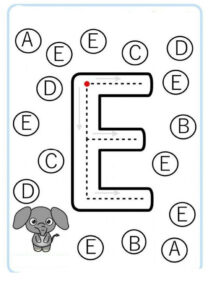 letras e para colorir
