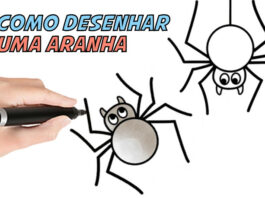 aranha desenhar