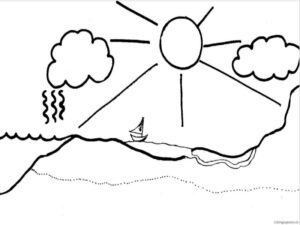 ciclo da água desenho