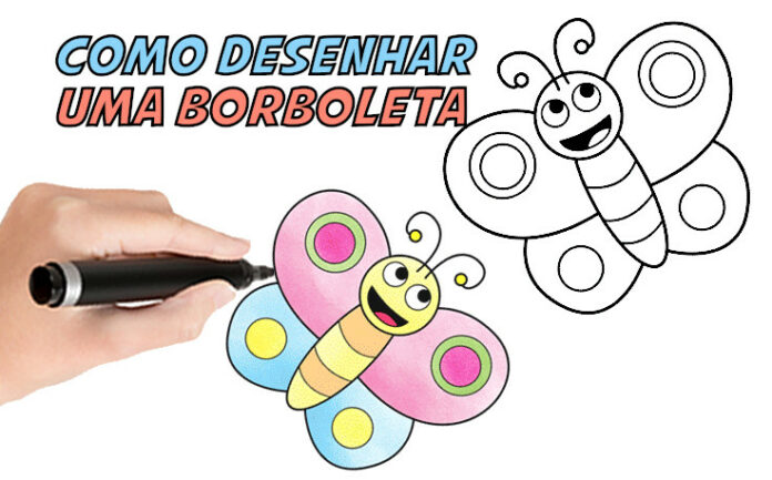 como desenhar borboleta