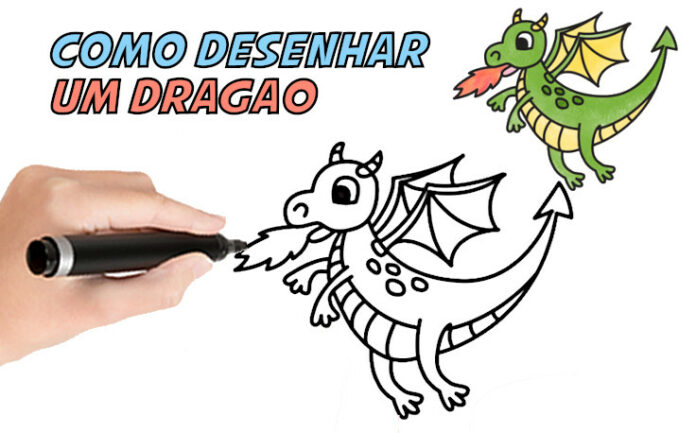 como desenhar dragao