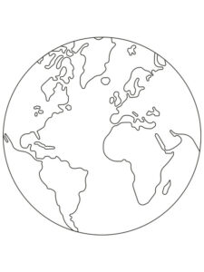 planeta terra para colorir