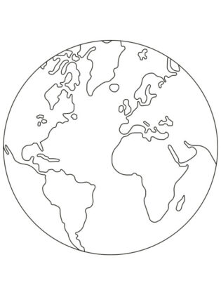 planeta terra para colorir