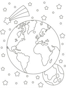 planeta terra para colorir
