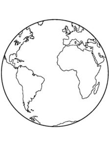planeta terra para colorir