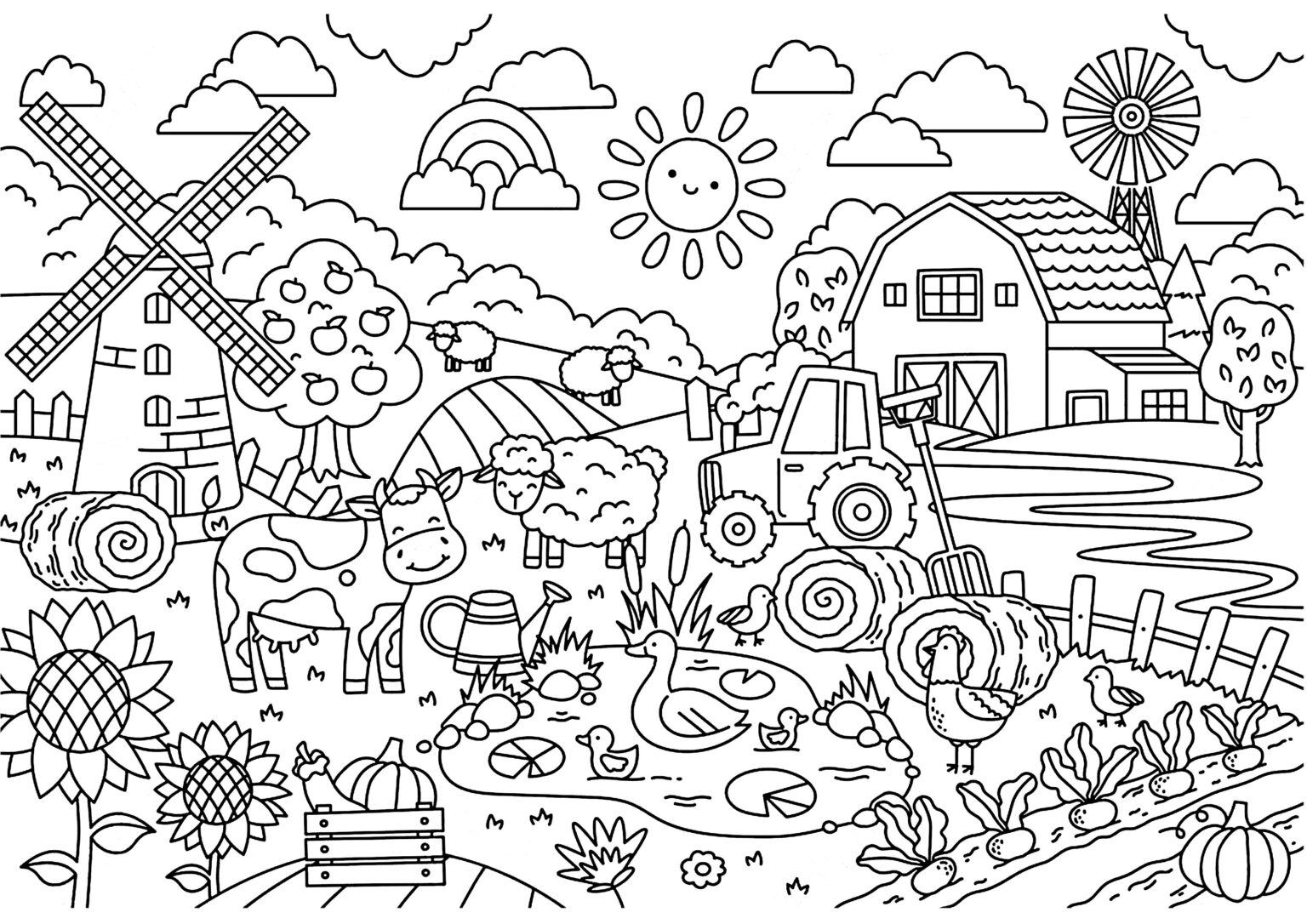 Desenhos para Colorir Grandes : 20 imagens para imprimir