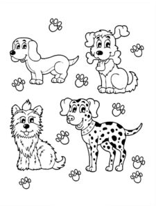 cachorros para colorir