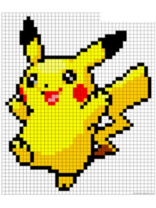 desenho quadriculado pokemon