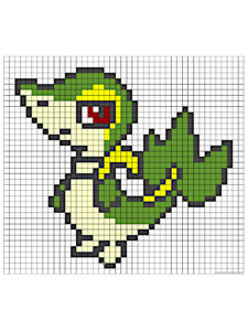 desenho quadriculado pokemon