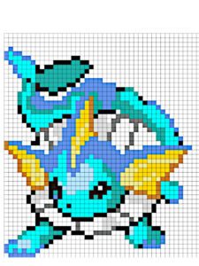 desenho quadriculado pokemon