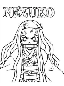nezuko para colorir
