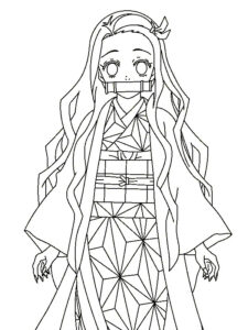 nezuko para colorir