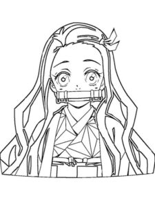 nezuko para colorir
