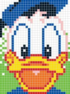 pixel art disney donald