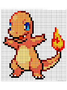 pixel art facil pokemon