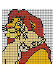 pixels art disney
