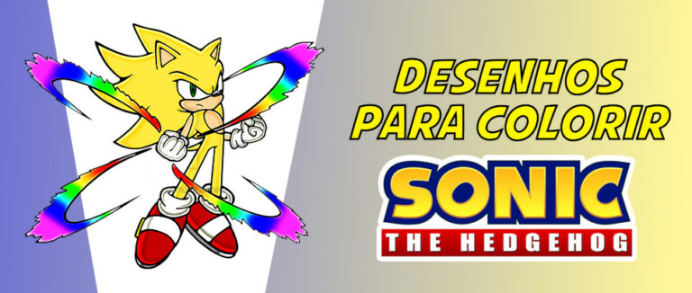 Sonic para colorir : 25 desenhos para imprimir (PDF e JPG)