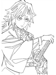 tomioka para colorir