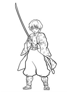 zenitsu para colorir