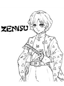zenitsu para colorir