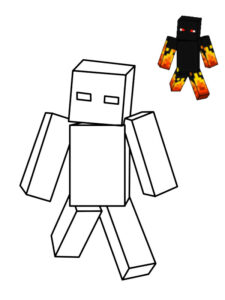 athos minecraft para colorir