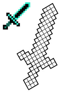 espeda minecraft para colorir