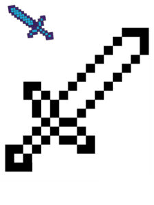 espeda minecraft para colorir