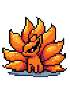 pixel art naruto kyubi
