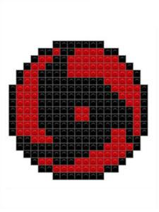pixel art naruto sharingan