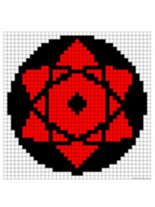 pixel art naruto sharingan