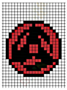 sharingan pixel art