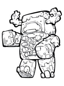 warden minecraft para colorir