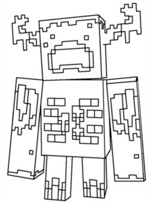 warden minecraft para colorir