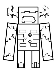 warden minecraft para colorir