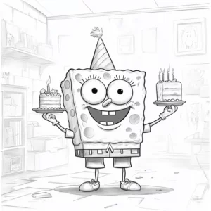 bob esponja para colorir